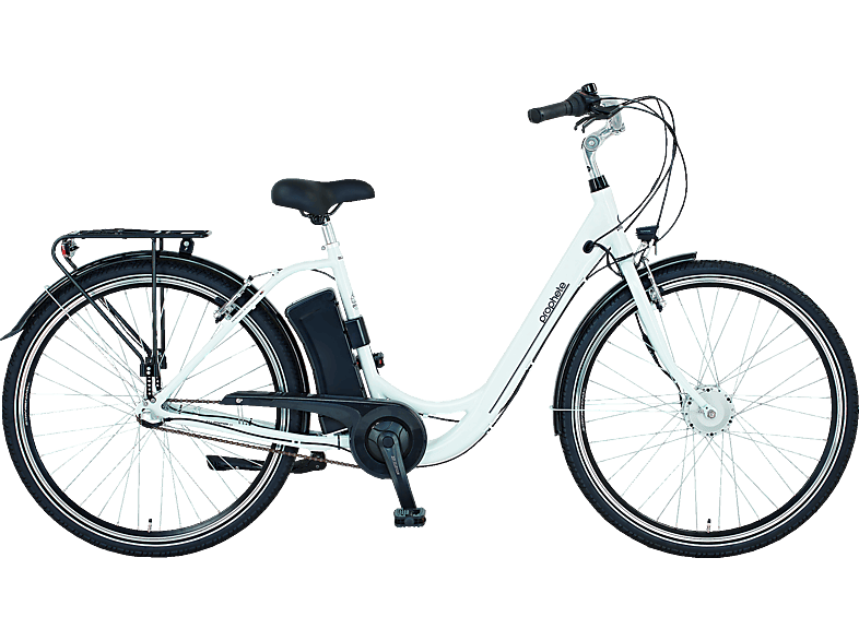 PROPHETE GENIESSER 21.ESC.30 Citybike (Laufradgröße: 28 Zoll, Rahmenhöhe: 48 cm, Damen-Rad, 237.5 Wh, Kreide glanz)