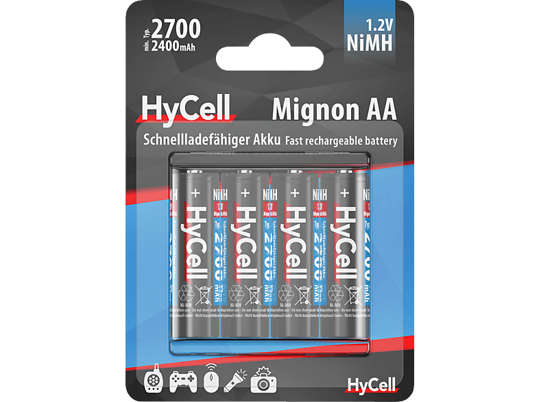 ANSMANN HyCell X4Energy AA Mignon Akku, Ni-MH, 1.2 Volt, 2700 mAh 4 Stück