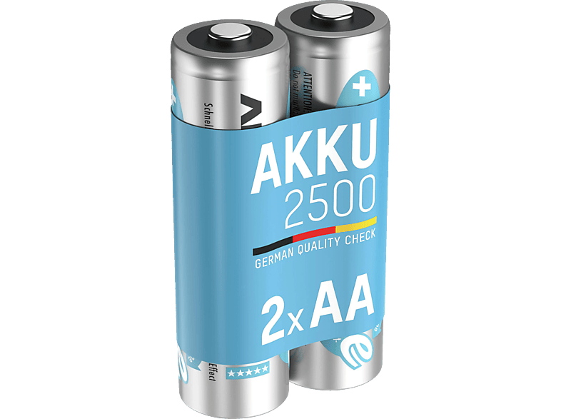 ANSMANN NiMH Akku Mignon AA T Wiederaufladbare Batterie, Ni-MH, 1.2 Volt, 2500 mAh 2 Stück