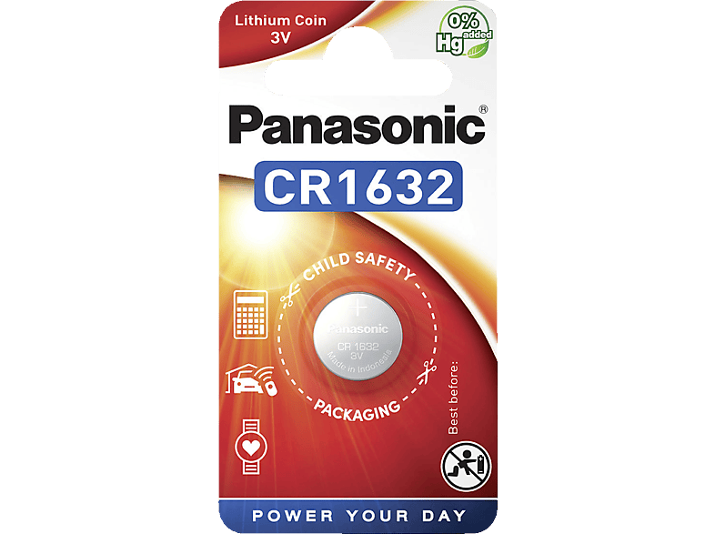 PANASONIC CR1632 Knopfzelle, Lithium, 3 Volt