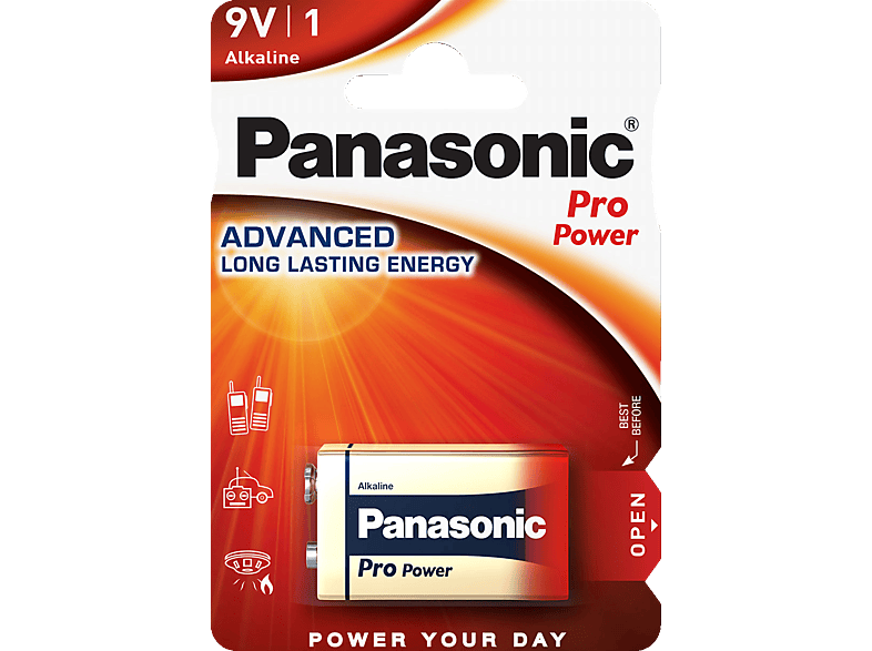 PANASONIC 00245998 6LF22PPG/1BP E-Block Batterie, Alkaline, 9 Volt