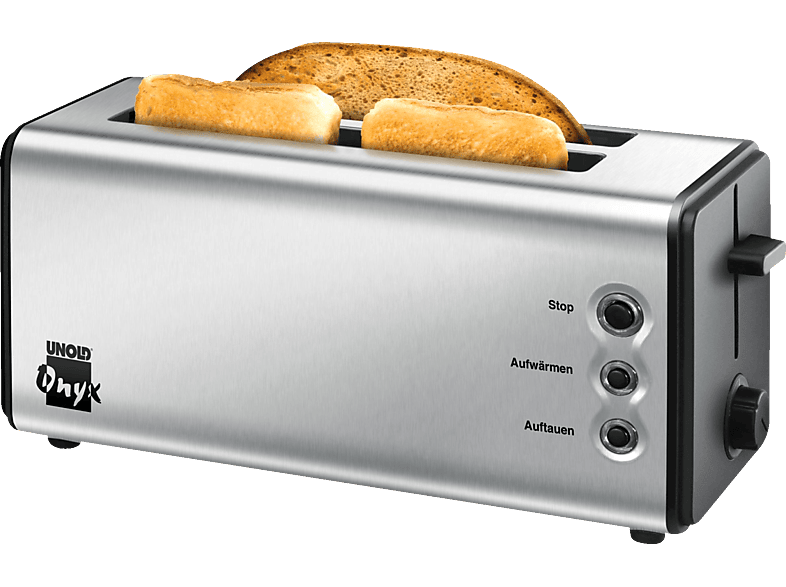 UNOLD 38915 Onyx Duplex Toaster Edelstahl/Schwarz (1400 Watt, Schlitze: 2)