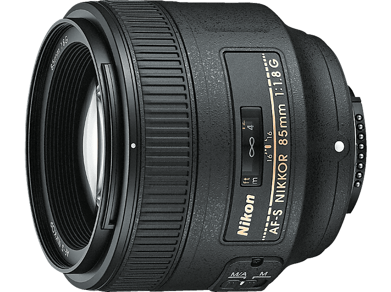 NIKON AF-S NIKKOR 85mm 1:1.8G - 85 mm f/1.8 (Objektiv für Nikon F-Mount, Schwarz)