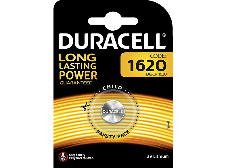 DURACELL Specialty CR1620 Batterie, Lithium, 3 Volt 1 Stück
