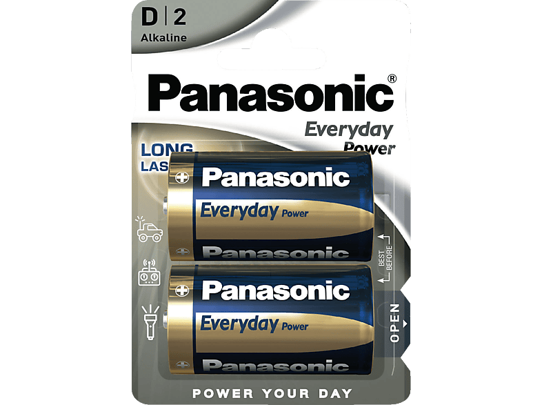 PANASONIC LR20EPS/2BP D Batterie, Alkaline, 1.5 Volt