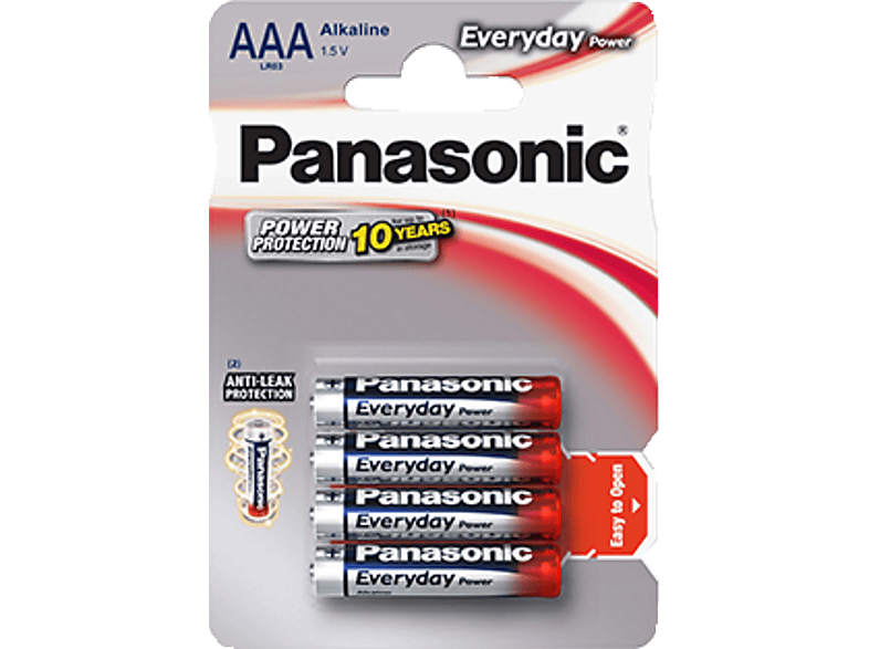 PANASONIC LR03EPS/4BP AAA Batterie, Alkaline, 1.5 Volt 4 Stück