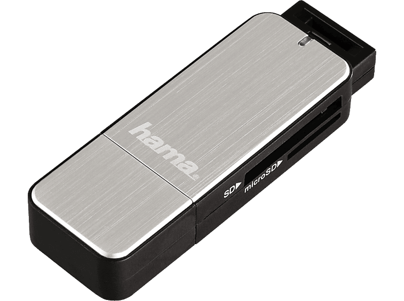 HAMA USB 3.0, Kartenleser, Schwarz/Silber