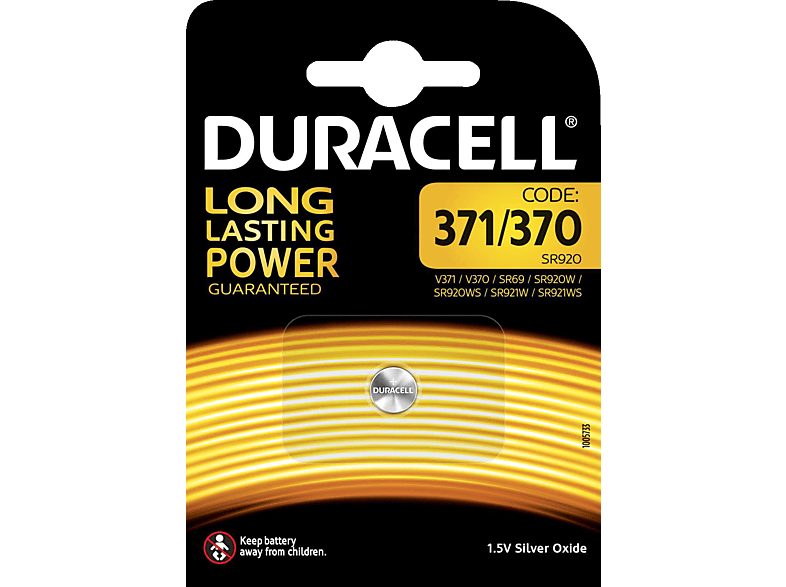 DURACELL Specialty 371/370 Batterie, Silber-Oxid, 1.5 Volt 1 Stück