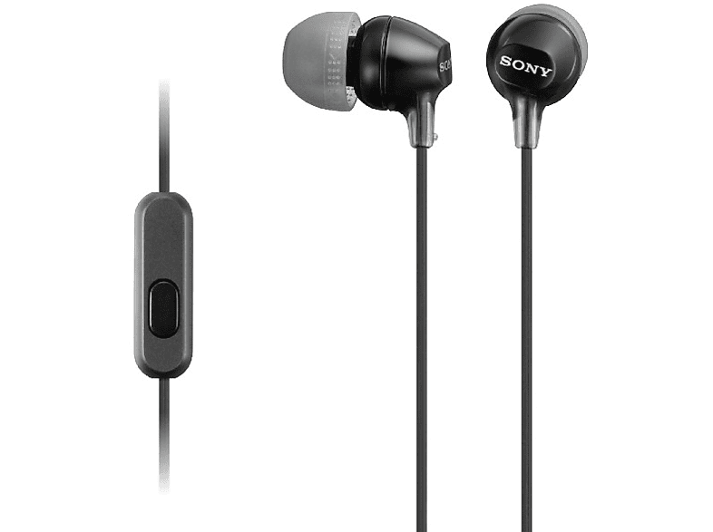 SONY MDR-EX15AP, In-ear Headset Schwarz