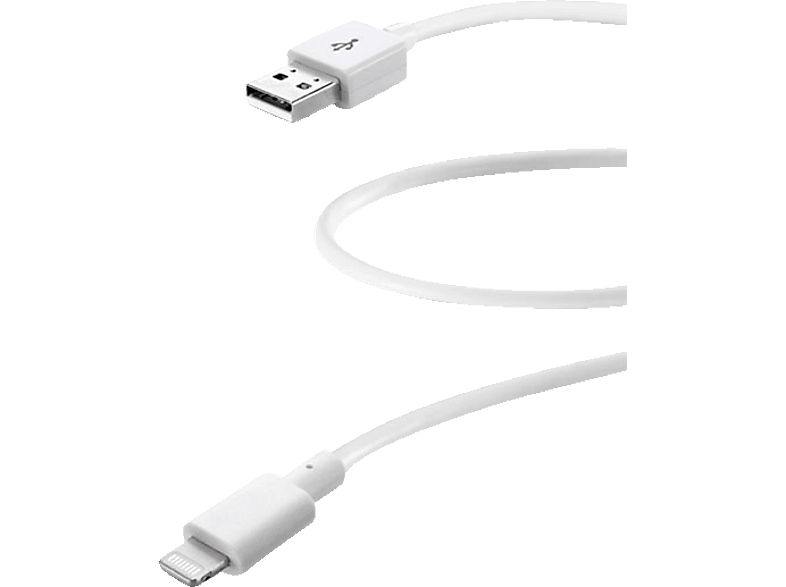 CELLULAR LINE 37714, Lightning auf USB Kabel, 0,6 m, Weiß