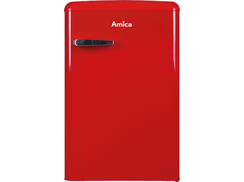 AMICA KS 15610 R Retro Edition Kühlschrank (E, 875 mm hoch, Rot)