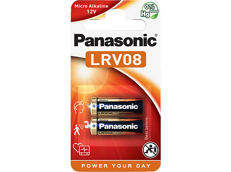 PANASONIC LRV08L/2BE LRV08 Batterien, Micro Alkaline, 12 Volt, 38 mAh