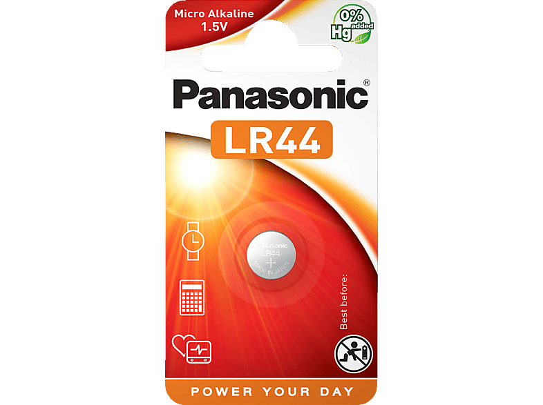 PANASONIC LR44 Batterie, Alkaline, 1.5 Volt