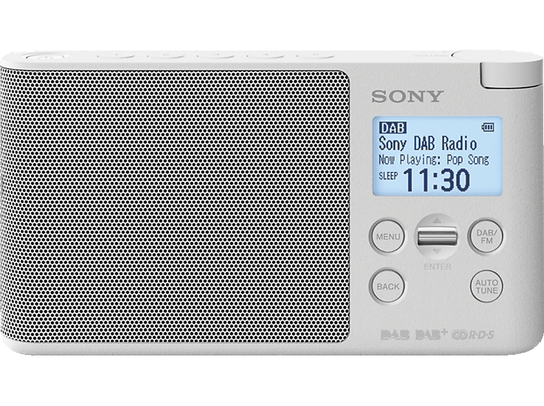 SONY XDR-S41D Radio, PLL-Synthesizer, FM, DAB, DAB+, Weiß