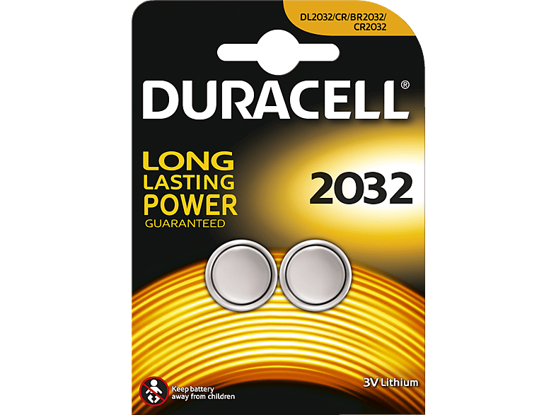 DURACELL Specialty 2032 Knopfzelle, Lithium, 3 Volt 2 Stück