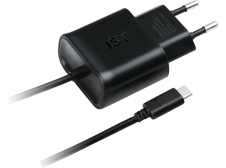 ISY IWC-7000 USB Typ-C Reiseladegerät Universal, 5 Volt 3 A / 15 Watt, Schwarz