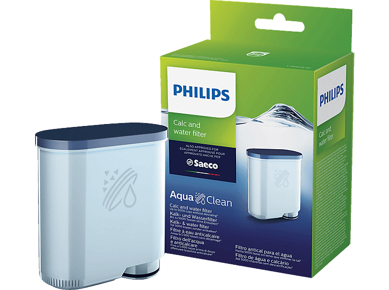 PHILIPS CA6903/10 AquaClean für alle Philips/Saeco Kaffeevollautomaten mit AquaClean-Aufkleber am Wassertank Kalk- und Wasserfilter Mehrfarbig