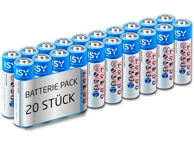 ISY IBA-2001 AA Batterie, 1.5 Volt 20 Stück