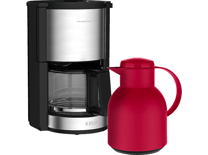 KRUPS KM3210 Pro Aroma Plus und Samba Kaffeemaschine Edelstahl/Schwarz