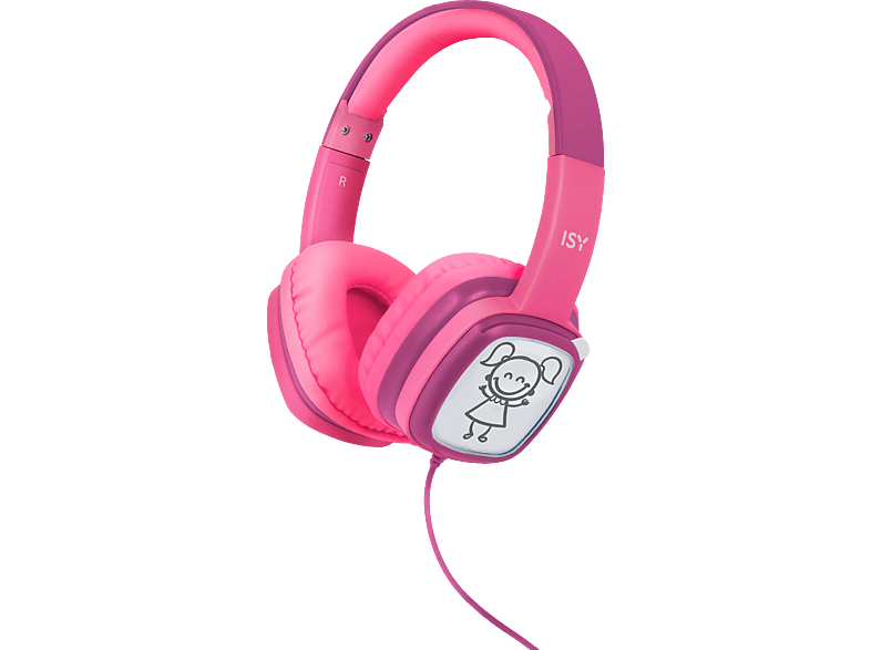 ISY IHP-1001-PK, On-ear Kopfhörer Pink