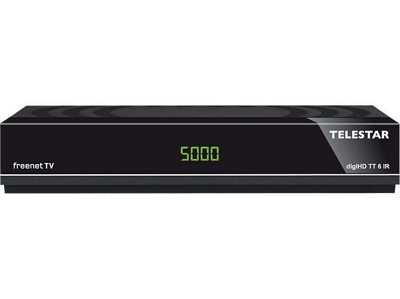 TELESTAR digiHD TT 6 IR inkl. 12 Monate freenet TV DVB-T2 HD + DVB-C Receiver (HDTV, HD, DVB-C, DVB-C2, Schwarz)