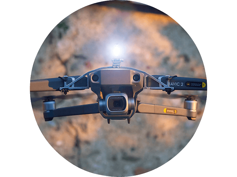 ROBOTERWERK SELFIE Mavic: LED-Scheinwerfer für DJI Mavic Pro, 2, 2 Enterprise - 45 Lumen, neigbar Scheinwerfer Drohnen Transparent