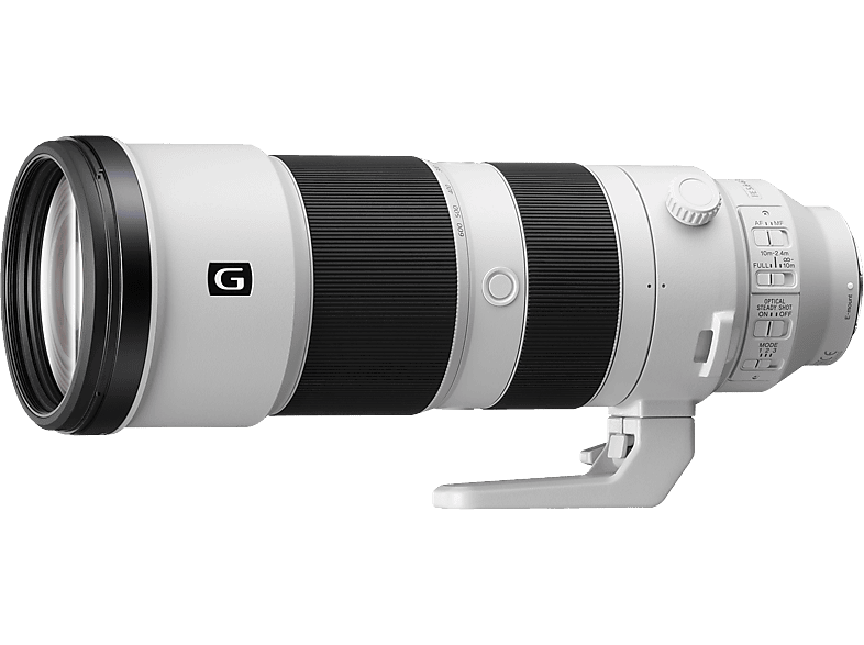 SONY SEL200600G Vollformat 200 mm - 600 f/5.6–6.3 G-Lens, ED, OSS, IF, IZ (interner Zoom), FHB, FRL, DMR, Circulare Blende (Objektiv für Sony E-Mount, Weiß)