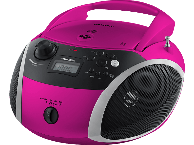 GRUNDIG GRB 3000 BT Radio, Pink/Silber
