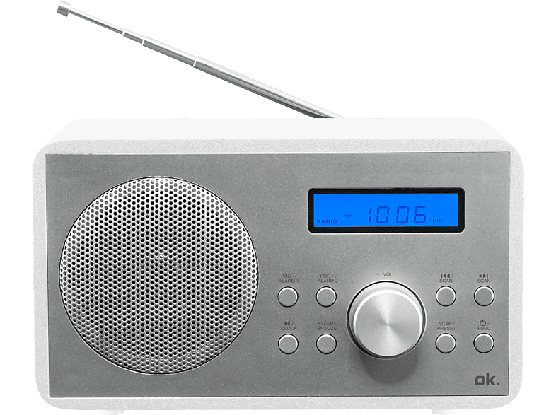 OK. OWR-240-WT-BT Radio, FM, Bluetooth, weiss