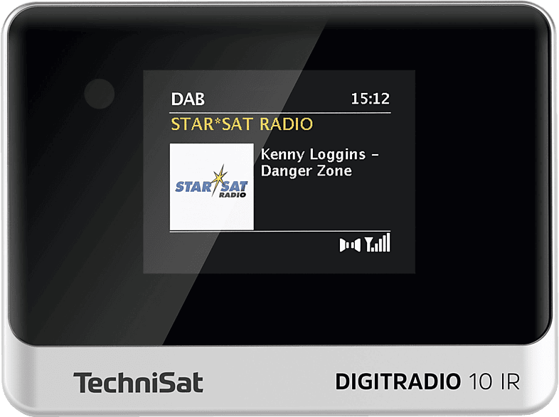 TECHNISAT DIGITRADIO 10 IR DAB+ Radio, Stationäres Radio / Radioadapter, DAB+, Internet FM, AM, DAB, Bluetooth, Schwarz/Silber