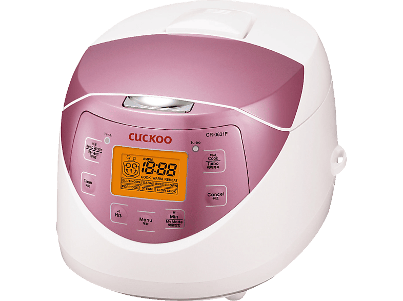 CUCKOO CR-0631F Reiskocher (580 Watt, Pink/Weiß)