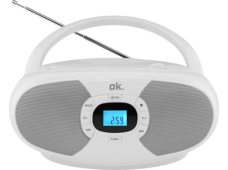 OK. ORC 131-WT STEREO CD Player, Weiß