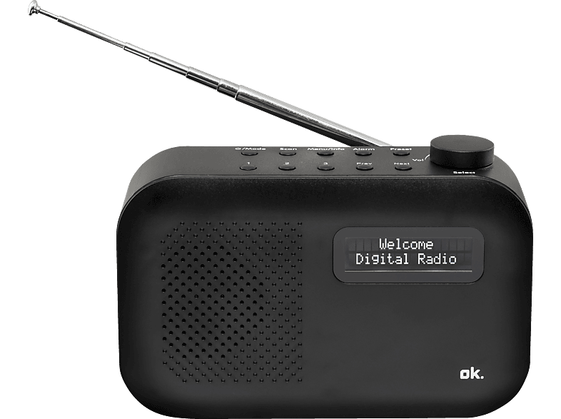 OK. ORD 111 BT-B-1 DAB+ Radio, Digital, DAB+, FM, Bluetooth, Schwarz