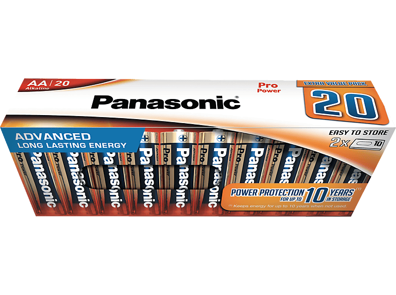 PANASONIC LR6PPG/20CB AA Batterie, Alkaline, 1.5 Volt