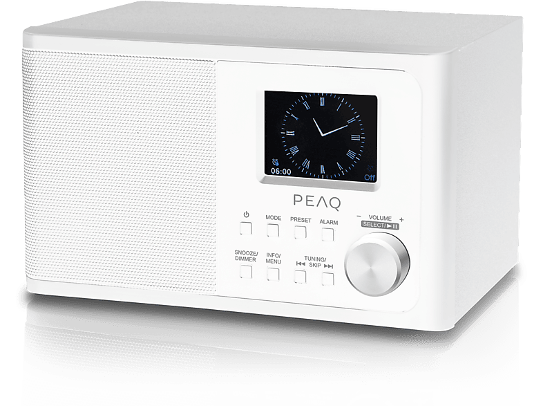 PEAQ PDR170BT-W-1 DAB+ Radio, DAB+, DAB, FM, Bluetooth, Weiß