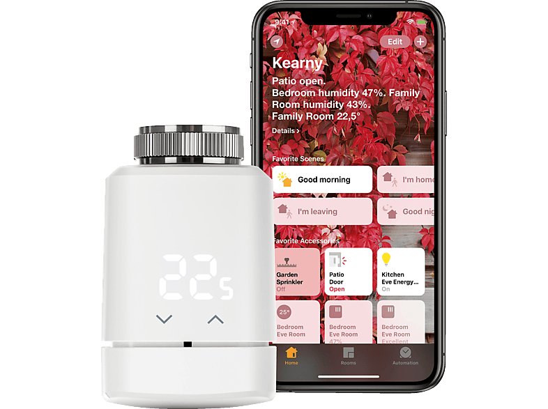 EVE Eve Thermo - Smartes Heizkörperthermostat, autonome Zeitpläne, Apple HomeKit, Bluetooth, Thread Weiß