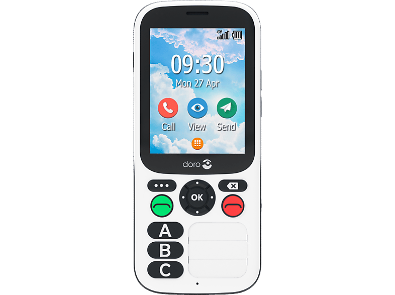 DORO 780X Handy, Schwarz/Weiß