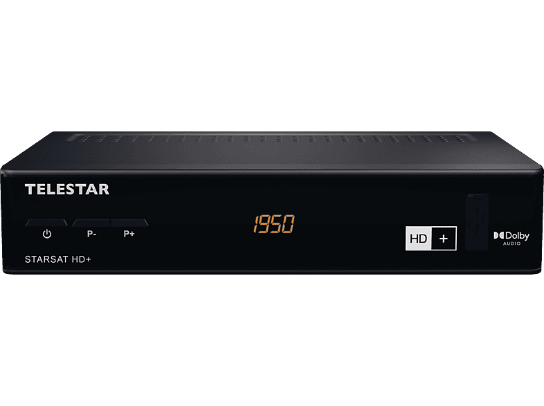 TELESTAR Starsat HD+ AAC Receiver (HDTV, Karte inklusive, DVB-S, DVB-S2, Schwarz)