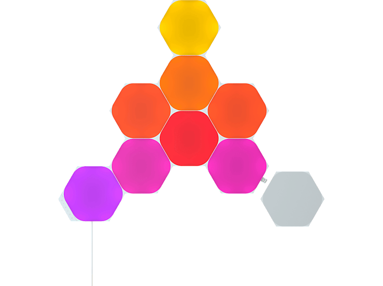 NANOLEAF Shapes Hexagons Starter Kit 9 PK Vernetzte Innenbeleuchtung multicolor/warmweiß/tageslichtweiß