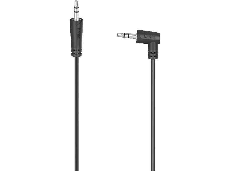 HAMA 3.5-mm-Klinken-Stecker gewinkelt auf 3.5-mm-Klinken-Stecker, Audio-Kabel, 0,5 m