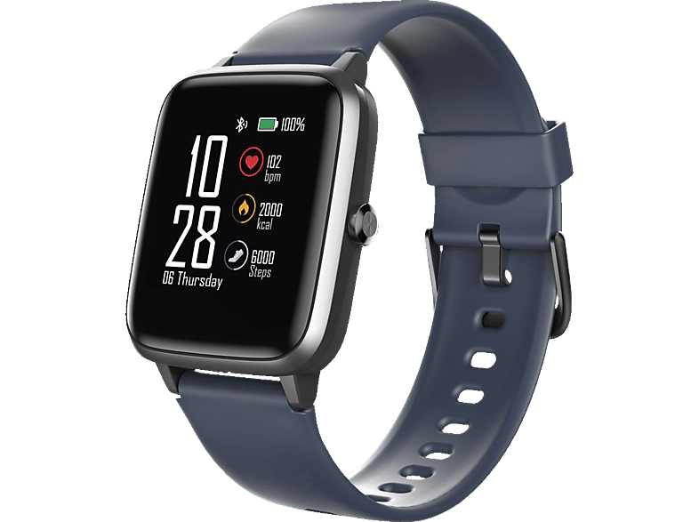 HAMA Fit Watch 4900 Smartwatch Edelstahl Kunststoff, 255 mm (Länge insgesamt), Dunkelblau