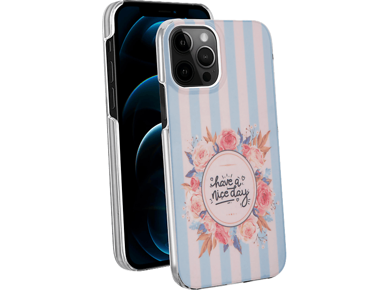 VIVANCO Special Edition Cover "have a nice day", Backcover, Apple, iPhone 12, 12 Pro, Mehrfarbig