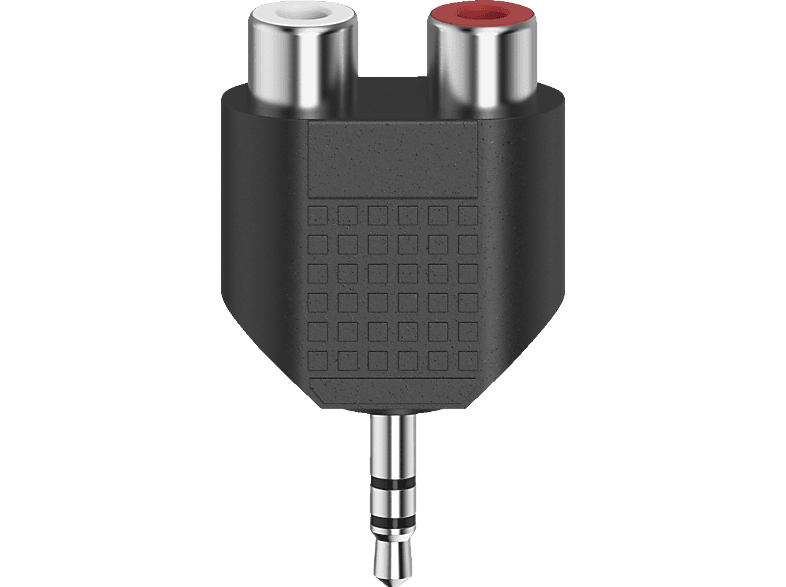 HAMA 3.5-mm-Klinken-Stecker Stereo auf 2x Cinch-Kupplung, Audio-Kurzadapter