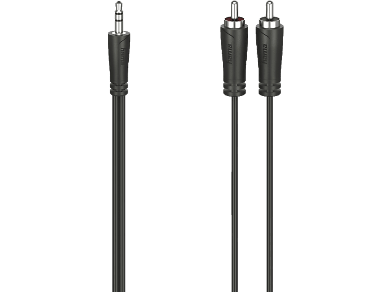 HAMA 3.5-mm-Klinken-Stecker auf 2x Cinch-Stecker, Audiokabel, 5 m