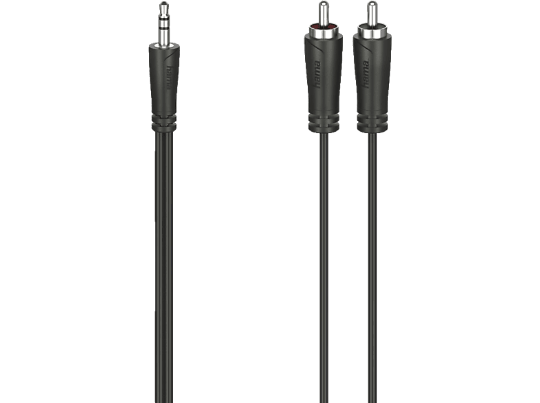 HAMA 3.5-mm-Klinken-Stecker auf 2x Cinch-Stecker, Kabel, 1,5 m