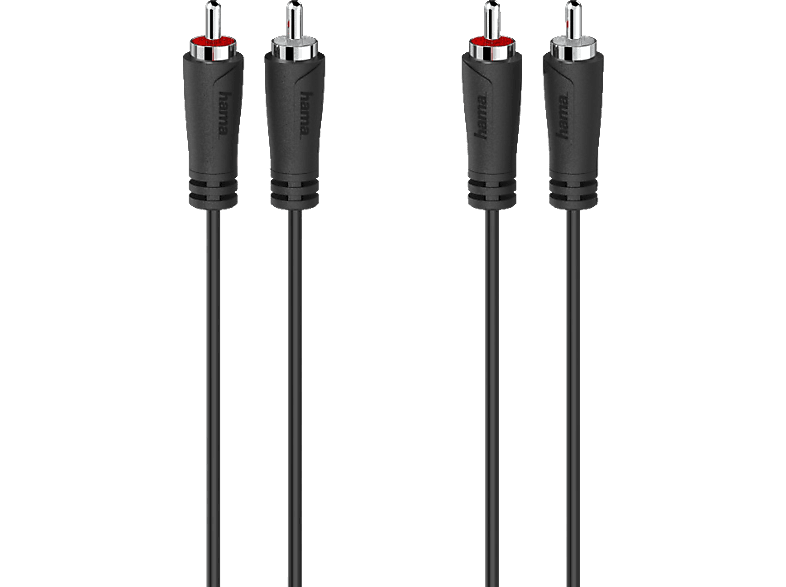 HAMA 2x Cinch-Stecker auf Cinch-Stecker, Kabel, 1,5 m
