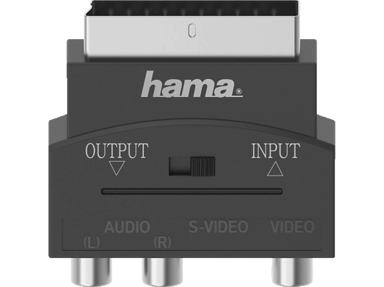 HAMA S-VHS-Kupplung / 3 Cinch-Kupplungen auf Scart-Stecker Adapter
