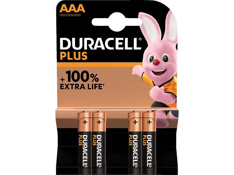 DURACELL 141117 AAA Batterie, Alkaline, 1.5V Volt 4 Stück