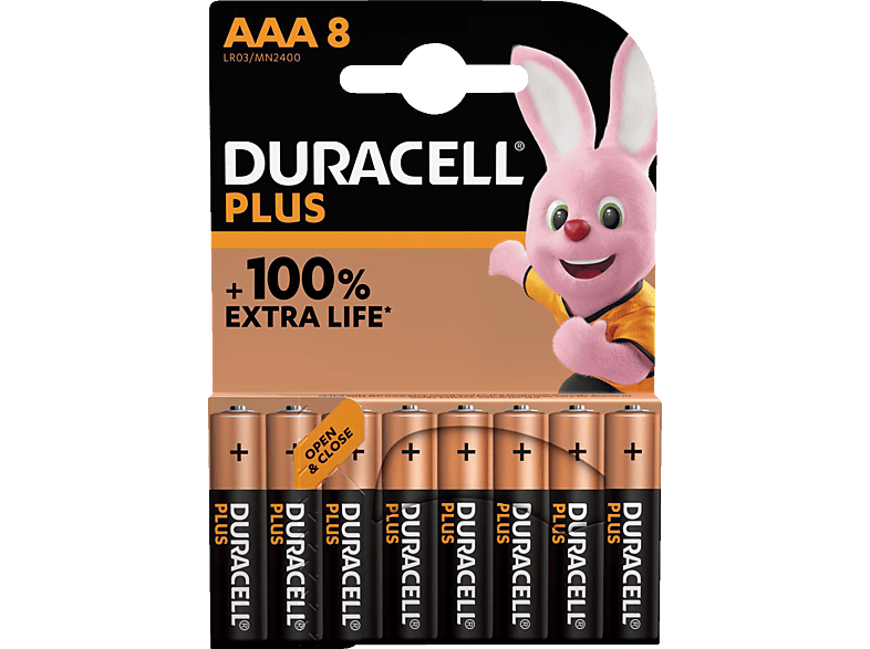 DURACELL 141179 AAA Batterie, Alkaline, 1.5V Volt 8 Stück