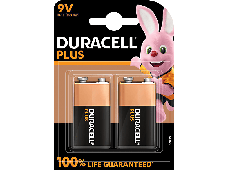 DURACELL 142268 E-Block Batterie, Alkaline, 9V Volt 2 Stück